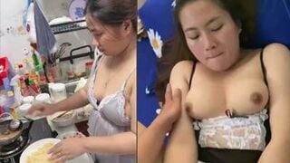Cô Vợ Đảm Đang Nấu Ăn Ngon Dâm Đãng Trên Giườngg