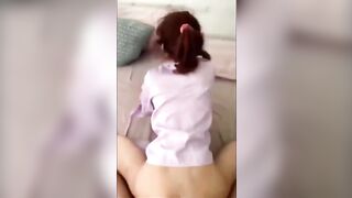 Ngon vl, Siêu phẩm E gái vú to kính cận chát sex địt nhau sướng vl ra