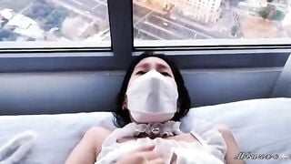 Dùng 500 đô gạ djt người lạ cosplay hầu gái djt nhau sướng vl ra