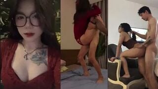 Em đã dâm còn đeo kính cận bế lên chịch lút cán như này em sướng run cả chân