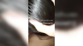 Vừa địt vừa khẩu dâm với con e họ rồi bắn tinh đầy mặt cho e uống tinh ngập mồm