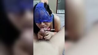 Đội đồ nót vào đầu bú cặc điêu luyện trèo lên cu cưỡi cặc dâm đãng bắn tinh vào mồm