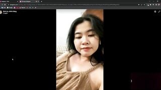 Quay màn hình call video với em ghệ vú bự ngồi nói chuyện e show cặp bưởi bự cực múp