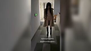 Dâm Nữ Loli Mình dây, Khoe Vú Lồn ko lông ở Trung cư Móc lồn thủ dâm live sex
